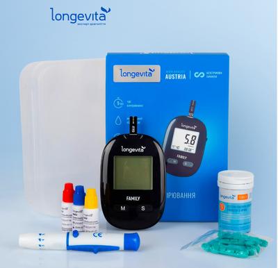 Глюкометр Longevita Family Система для вимірювання глюкози в крові